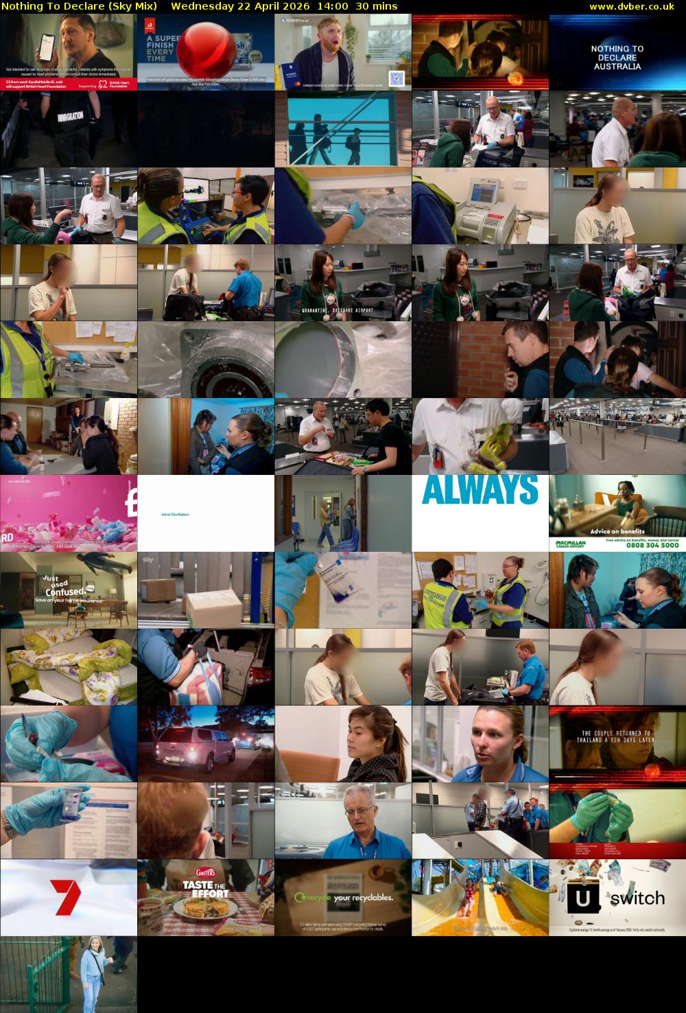 Nothing To Declare (Sky Mix) Wednesday 22 April 2026 14:00 - 14:30