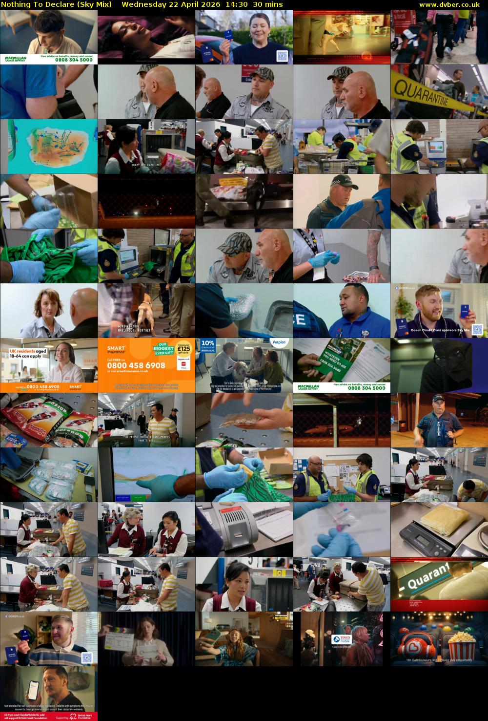 Nothing To Declare (Sky Mix) Wednesday 22 April 2026 14:30 - 15:00