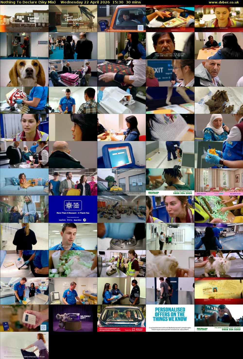 Nothing To Declare (Sky Mix) Wednesday 22 April 2026 15:30 - 16:00