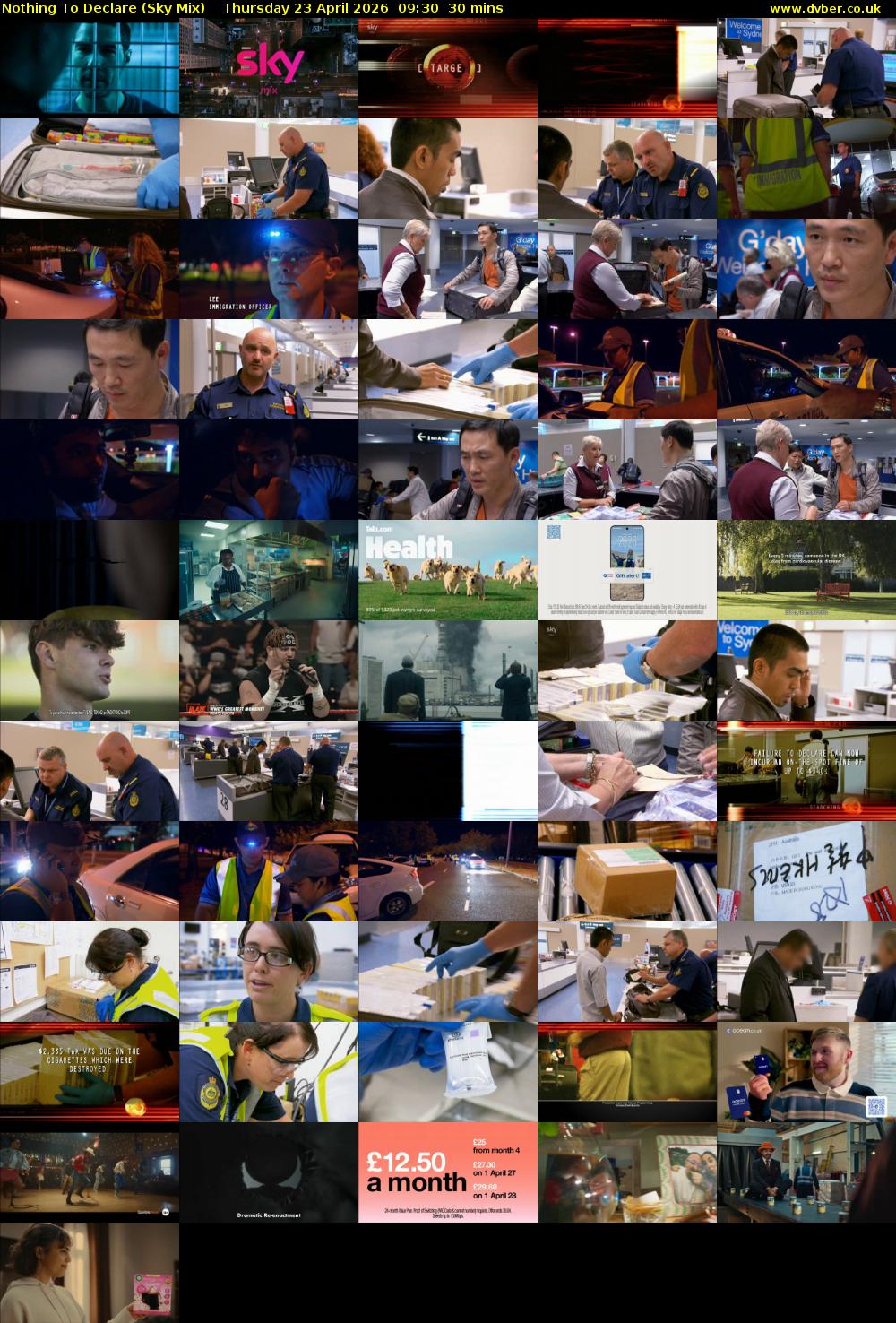 Nothing To Declare (Sky Mix) Thursday 23 April 2026 09:30 - 10:00