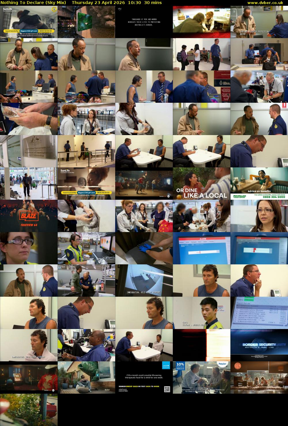 Nothing To Declare (Sky Mix) Thursday 23 April 2026 10:30 - 11:00