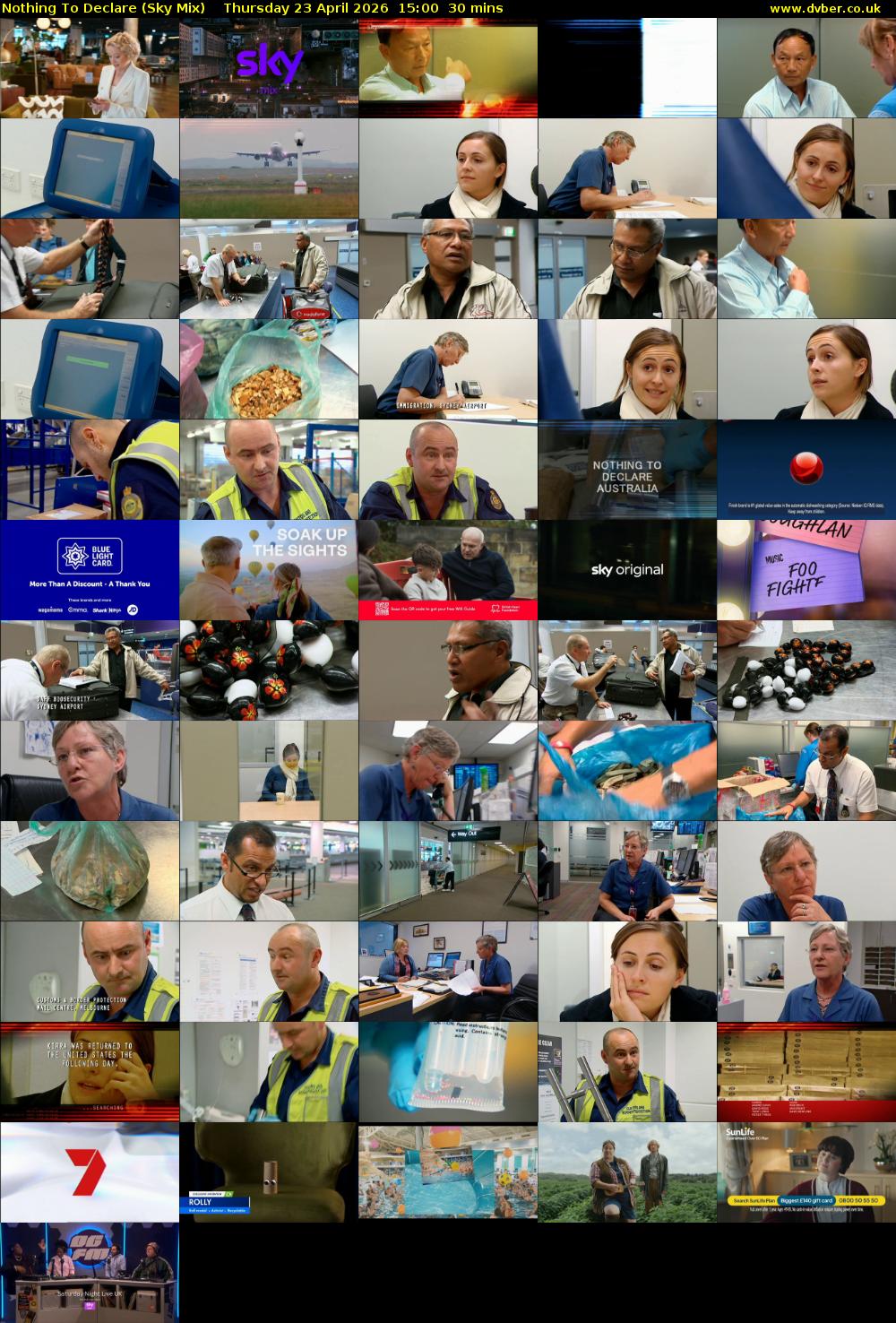 Nothing To Declare (Sky Mix) Thursday 23 April 2026 15:00 - 15:30