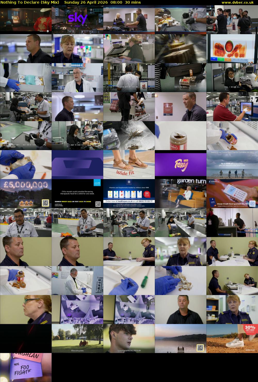 Nothing To Declare (Sky Mix) Sunday 26 April 2026 08:00 - 08:30