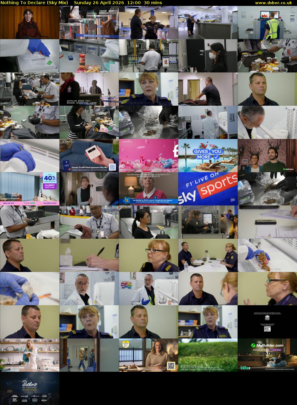 Nothing To Declare (Sky Mix) Sunday 26 April 2026 12:00 - 12:30