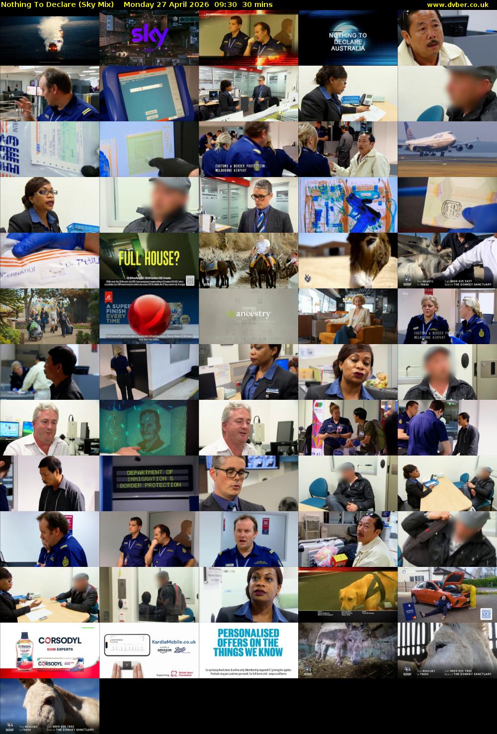 Nothing To Declare (Sky Mix) Monday 27 April 2026 09:30 - 10:00