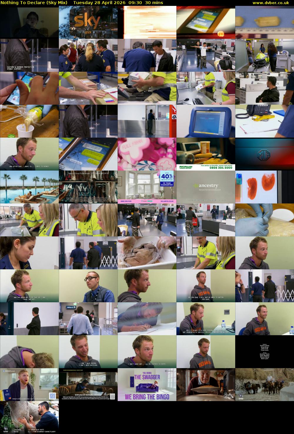 Nothing To Declare (Sky Mix) Tuesday 28 April 2026 09:30 - 10:00