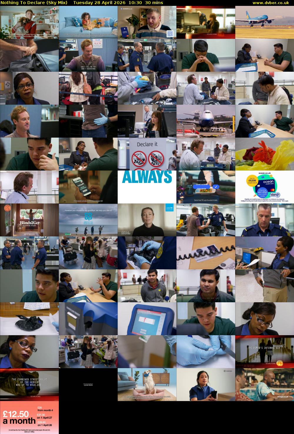 Nothing To Declare (Sky Mix) Tuesday 28 April 2026 10:30 - 11:00