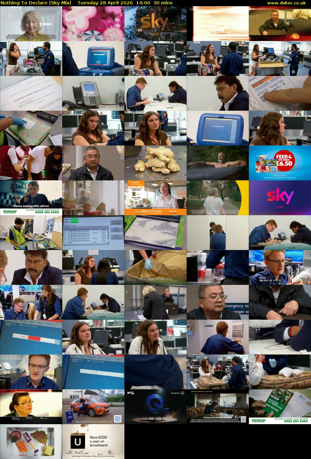 Nothing To Declare (Sky Mix) Tuesday 28 April 2026 14:00 - 14:30
