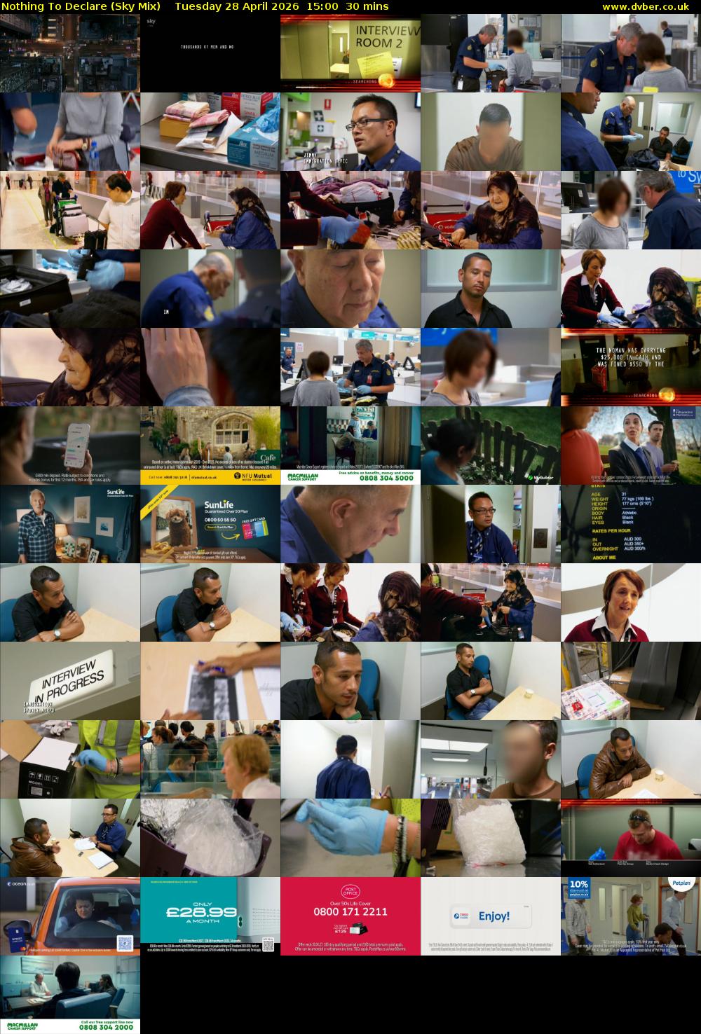 Nothing To Declare (Sky Mix) Tuesday 28 April 2026 15:00 - 15:30