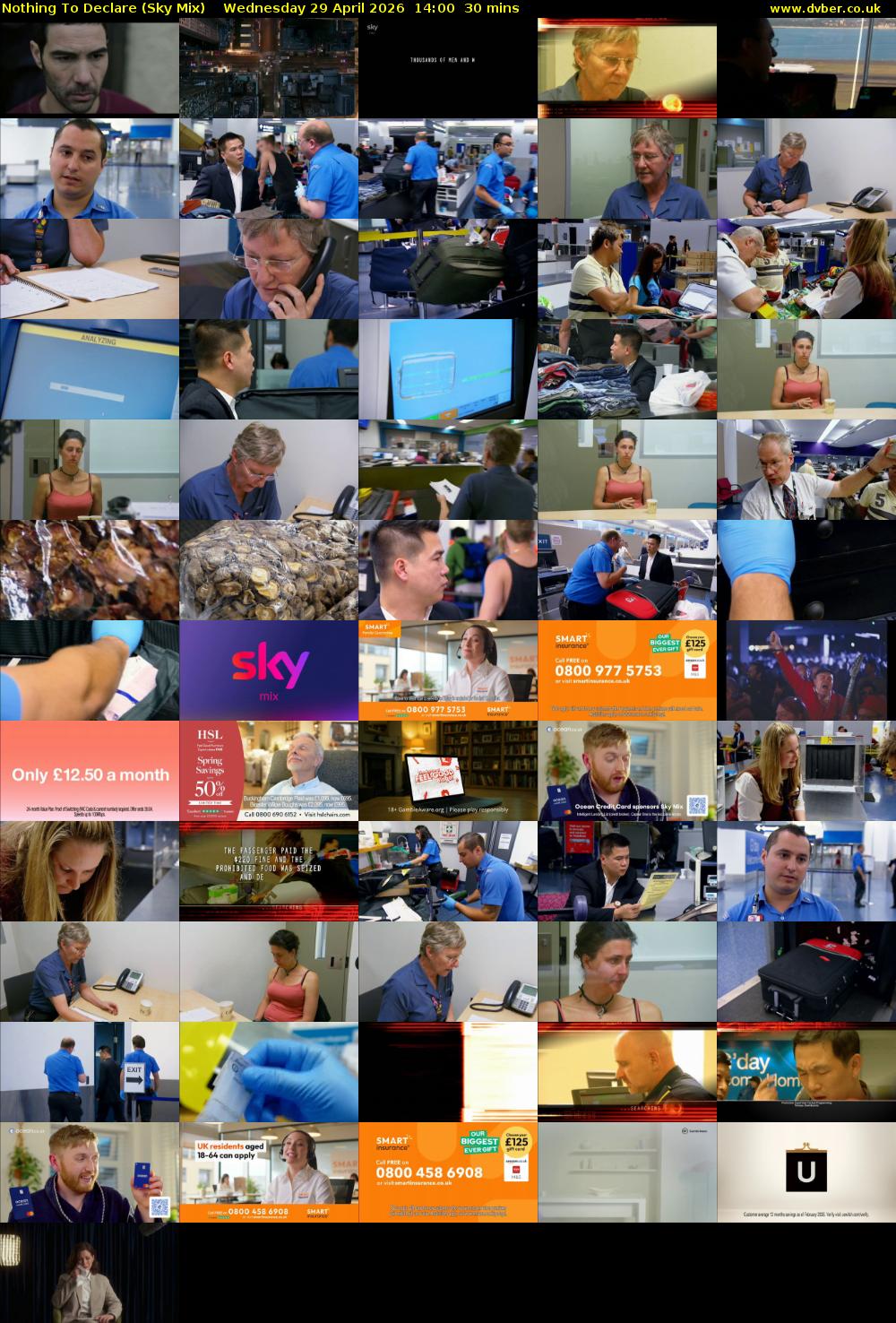 Nothing To Declare (Sky Mix) Wednesday 29 April 2026 14:00 - 14:30