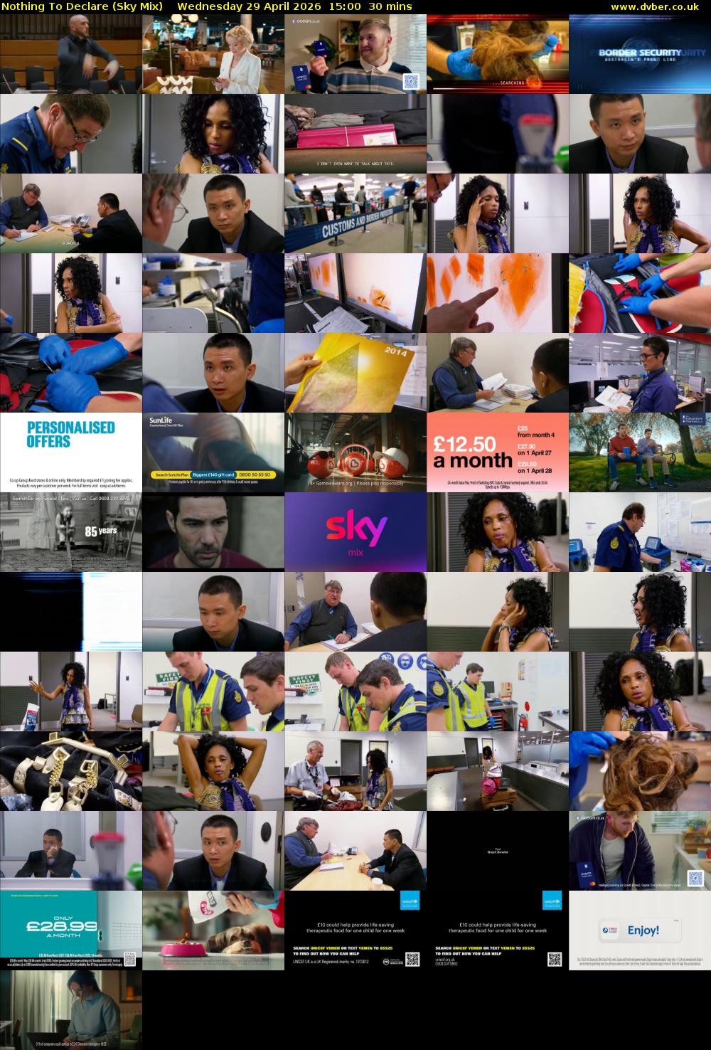 Nothing To Declare (Sky Mix) Wednesday 29 April 2026 15:00 - 15:30