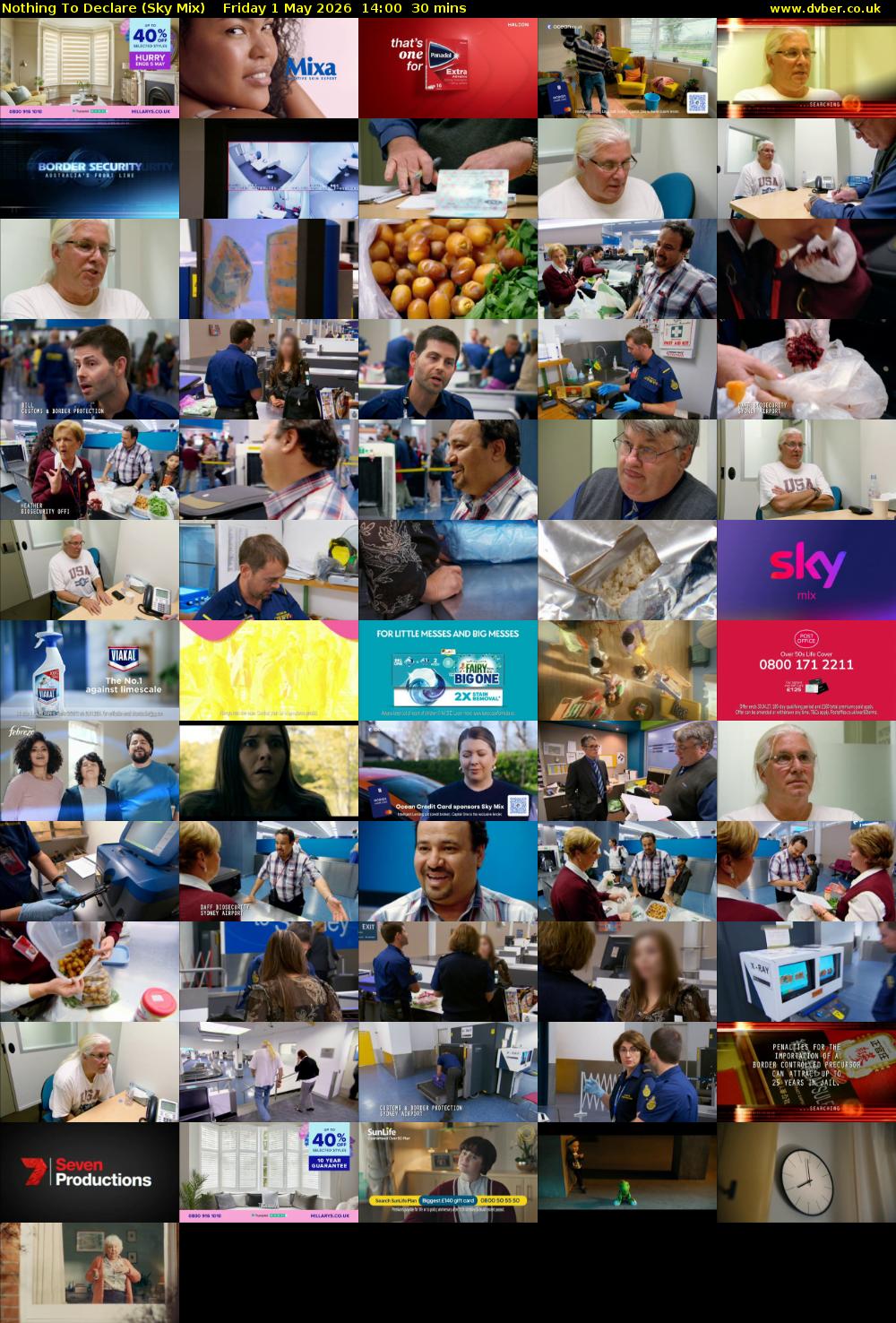 Nothing To Declare (Sky Mix) Friday 1 May 2026 14:00 - 14:30