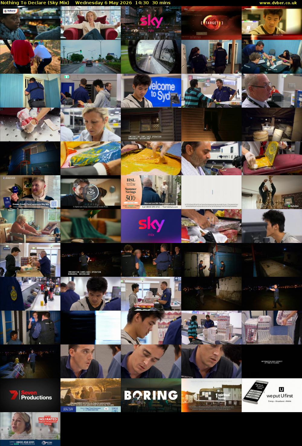 Nothing To Declare (Sky Mix) Wednesday 6 May 2026 14:30 - 15:00