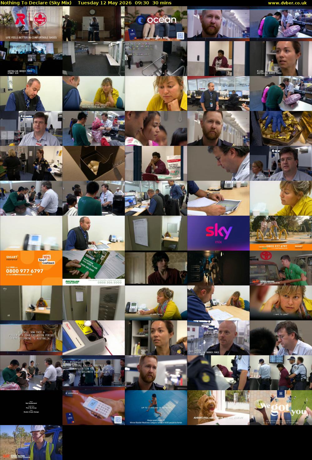 Nothing To Declare (Sky Mix) Tuesday 12 May 2026 09:30 - 10:00