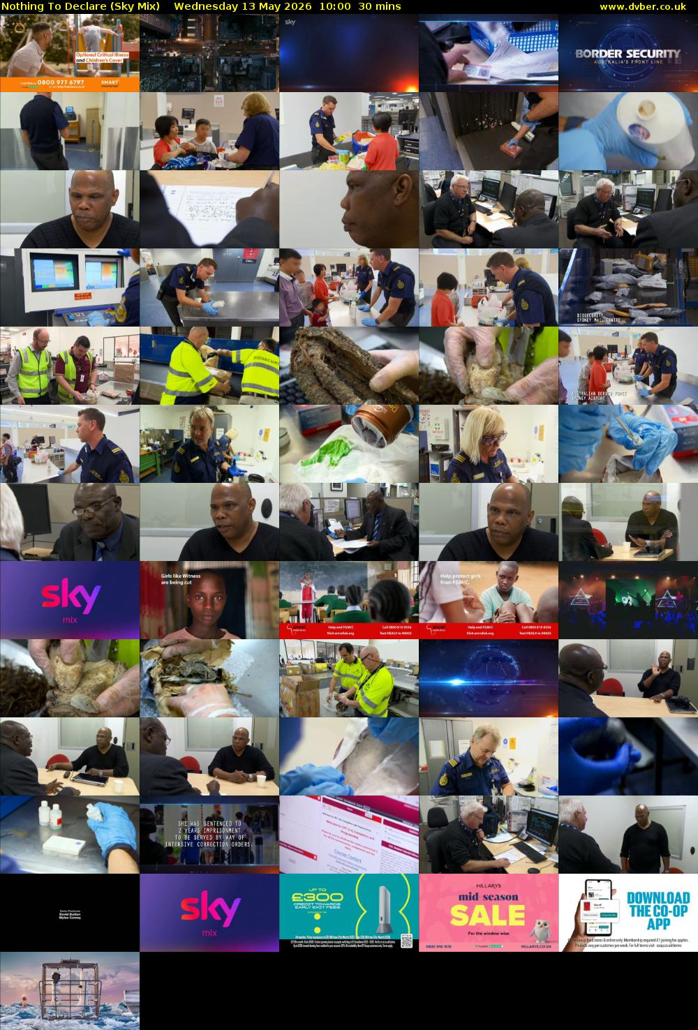 Nothing To Declare (Sky Mix) Wednesday 13 May 2026 10:00 - 10:30