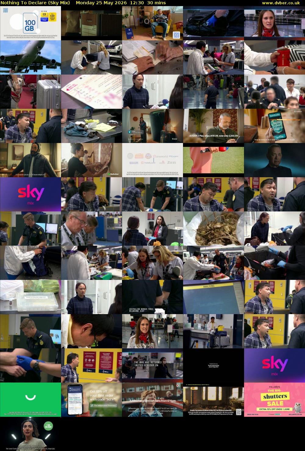 Nothing To Declare (Sky Mix) Monday 25 May 2026 12:30 - 13:00