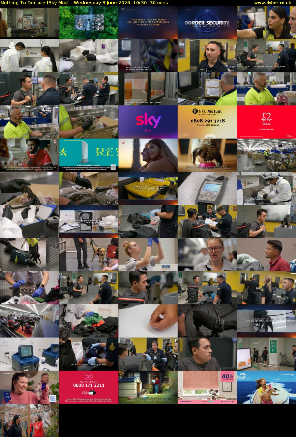 Nothing To Declare (Sky Mix) Wednesday 3 June 2026 10:30 - 11:00