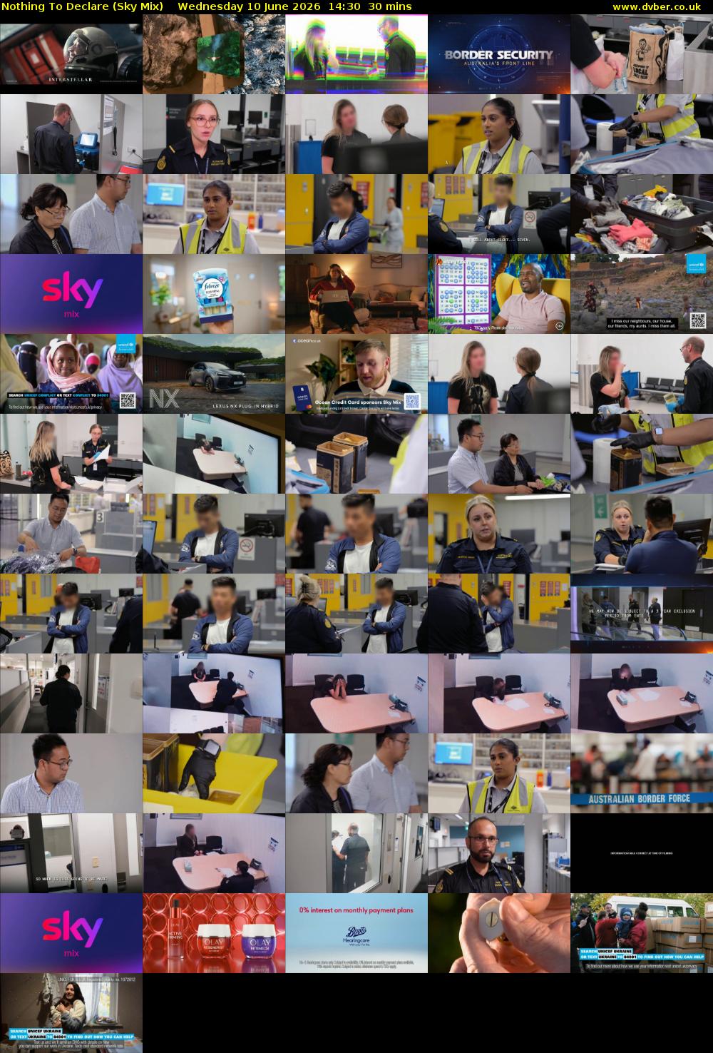 Nothing To Declare (Sky Mix) Wednesday 10 June 2026 14:30 - 15:00