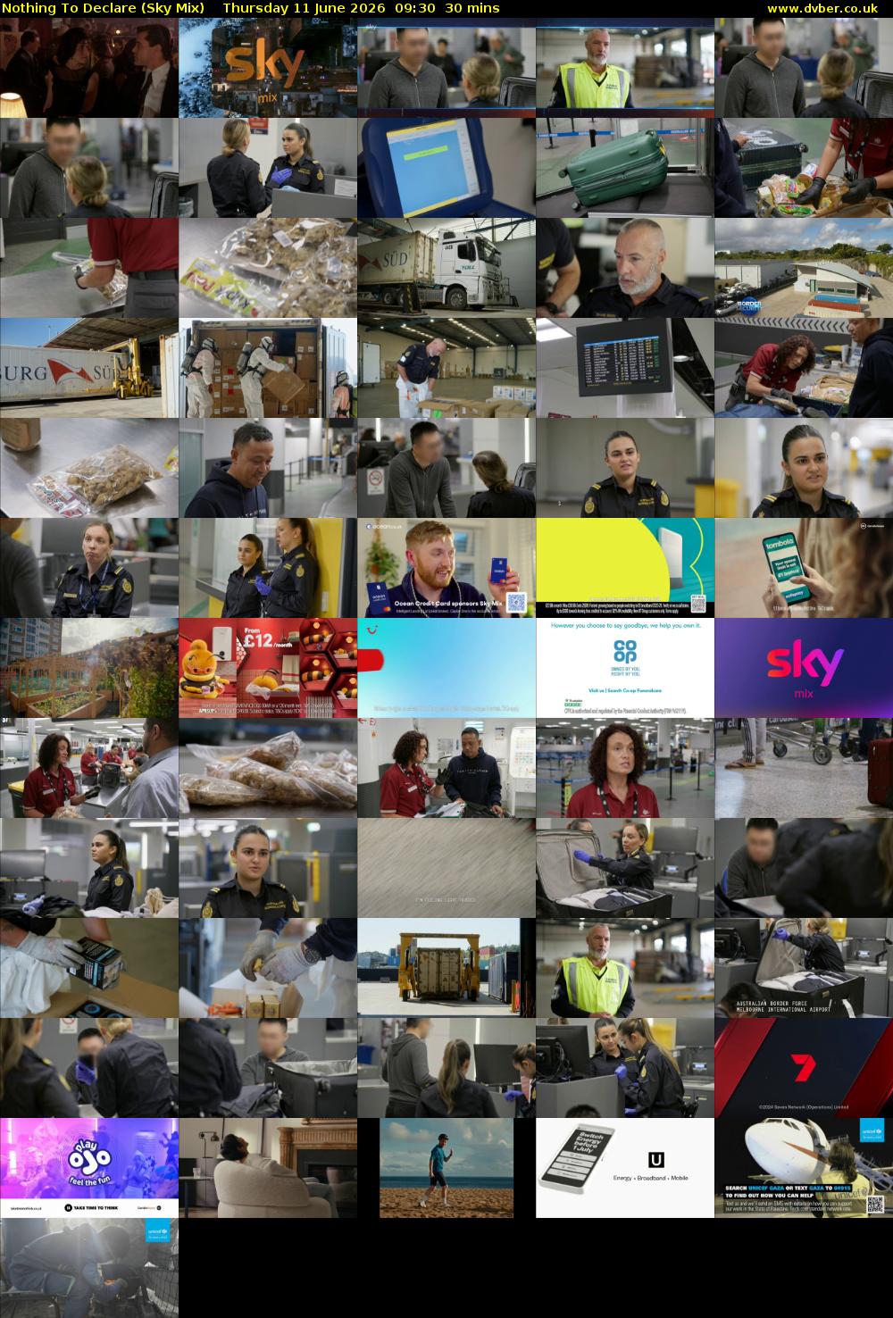 Nothing To Declare (Sky Mix) Thursday 11 June 2026 09:30 - 10:00