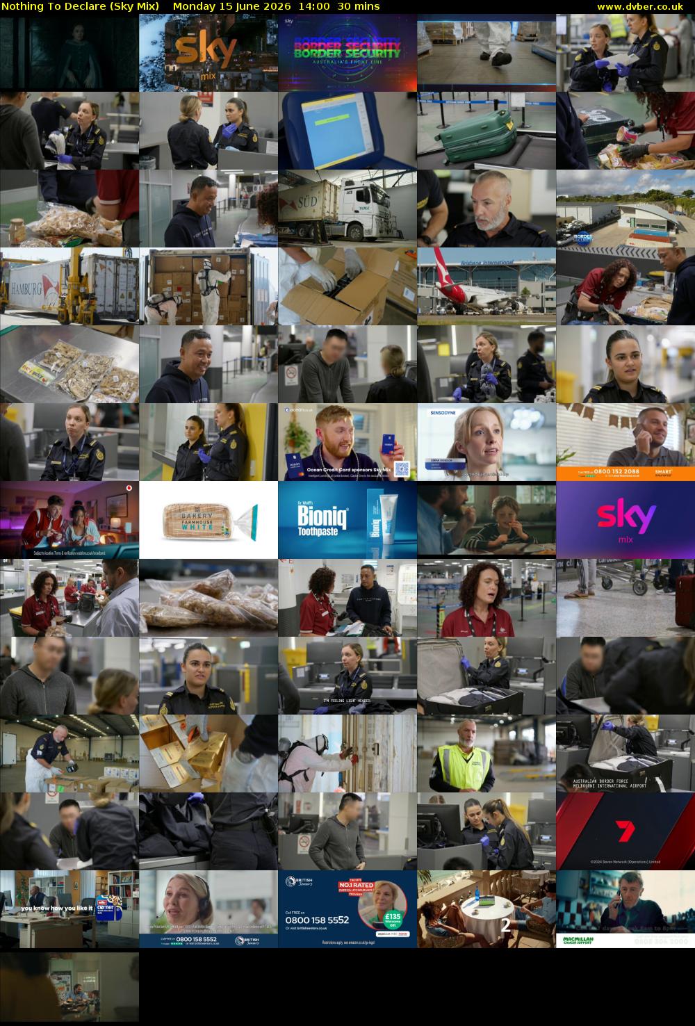 Nothing To Declare (Sky Mix) Monday 15 June 2026 14:00 - 14:30