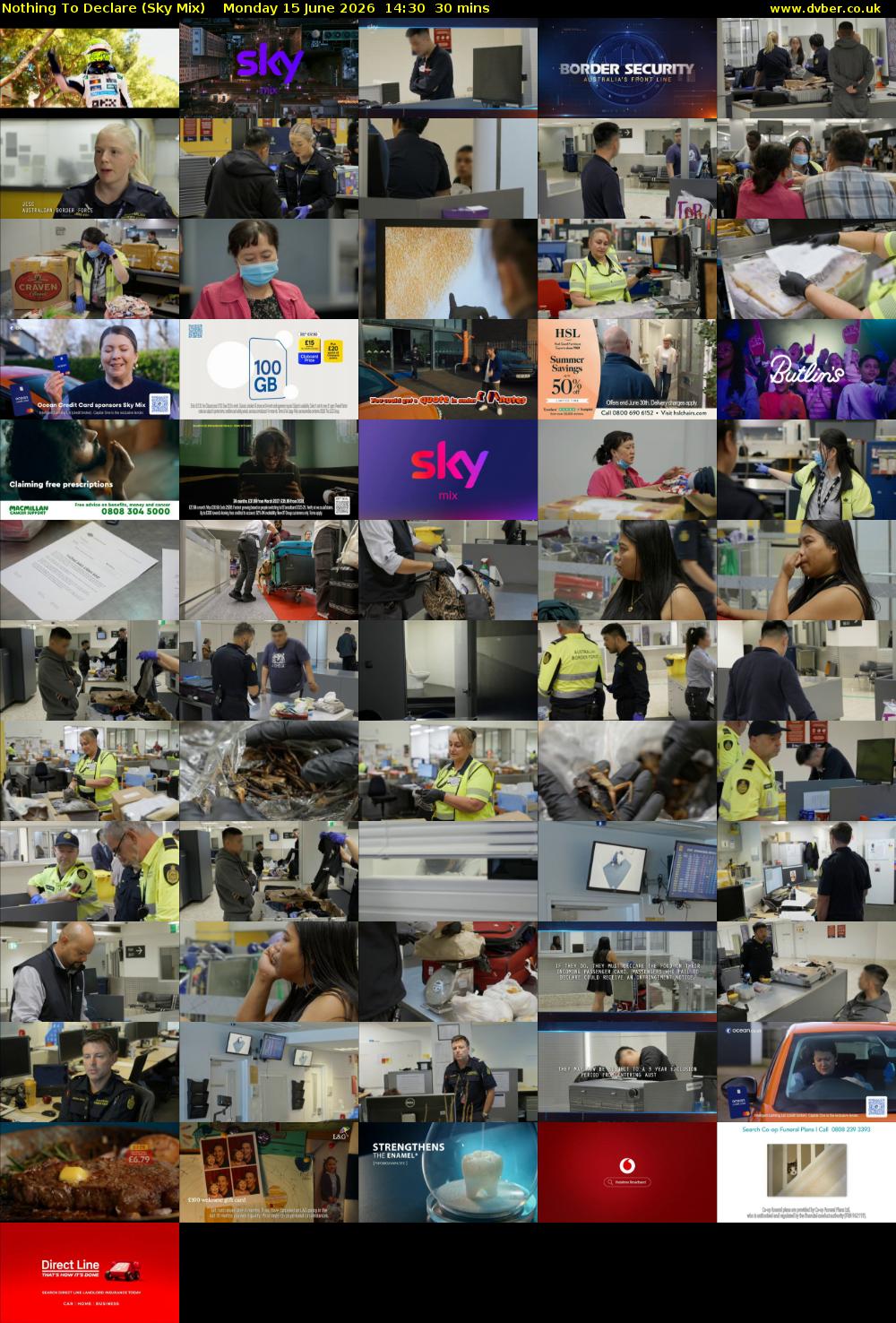 Nothing To Declare (Sky Mix) Monday 15 June 2026 14:30 - 15:00