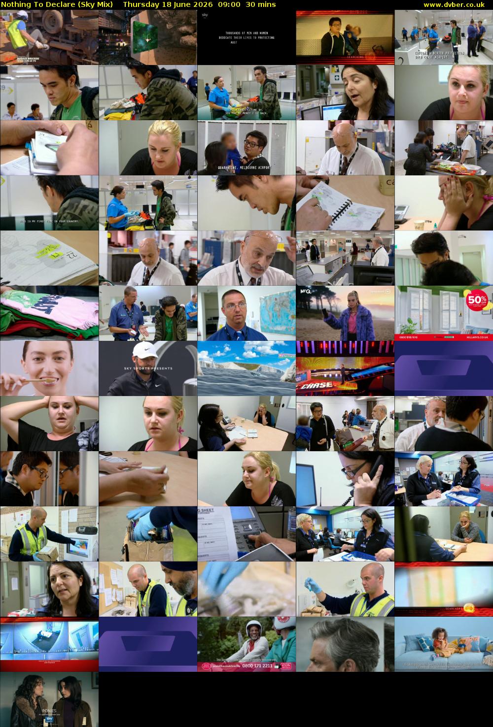 Nothing To Declare (Sky Mix) Thursday 18 June 2026 09:00 - 09:30