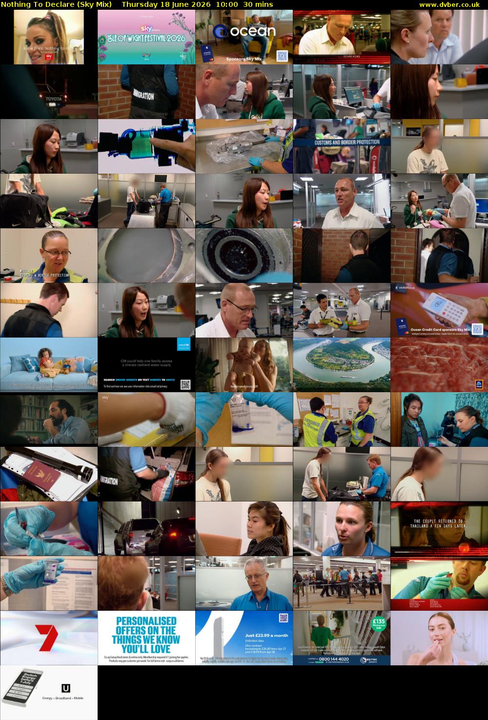 Nothing To Declare (Sky Mix) Thursday 18 June 2026 10:00 - 10:30