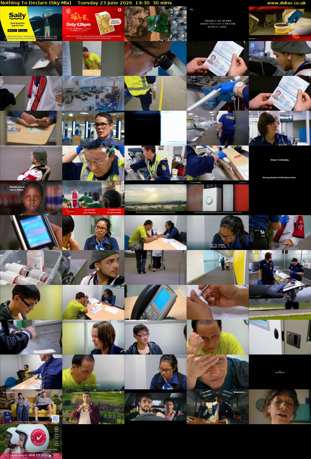 Nothing To Declare (Sky Mix) Tuesday 23 June 2026 14:30 - 15:00