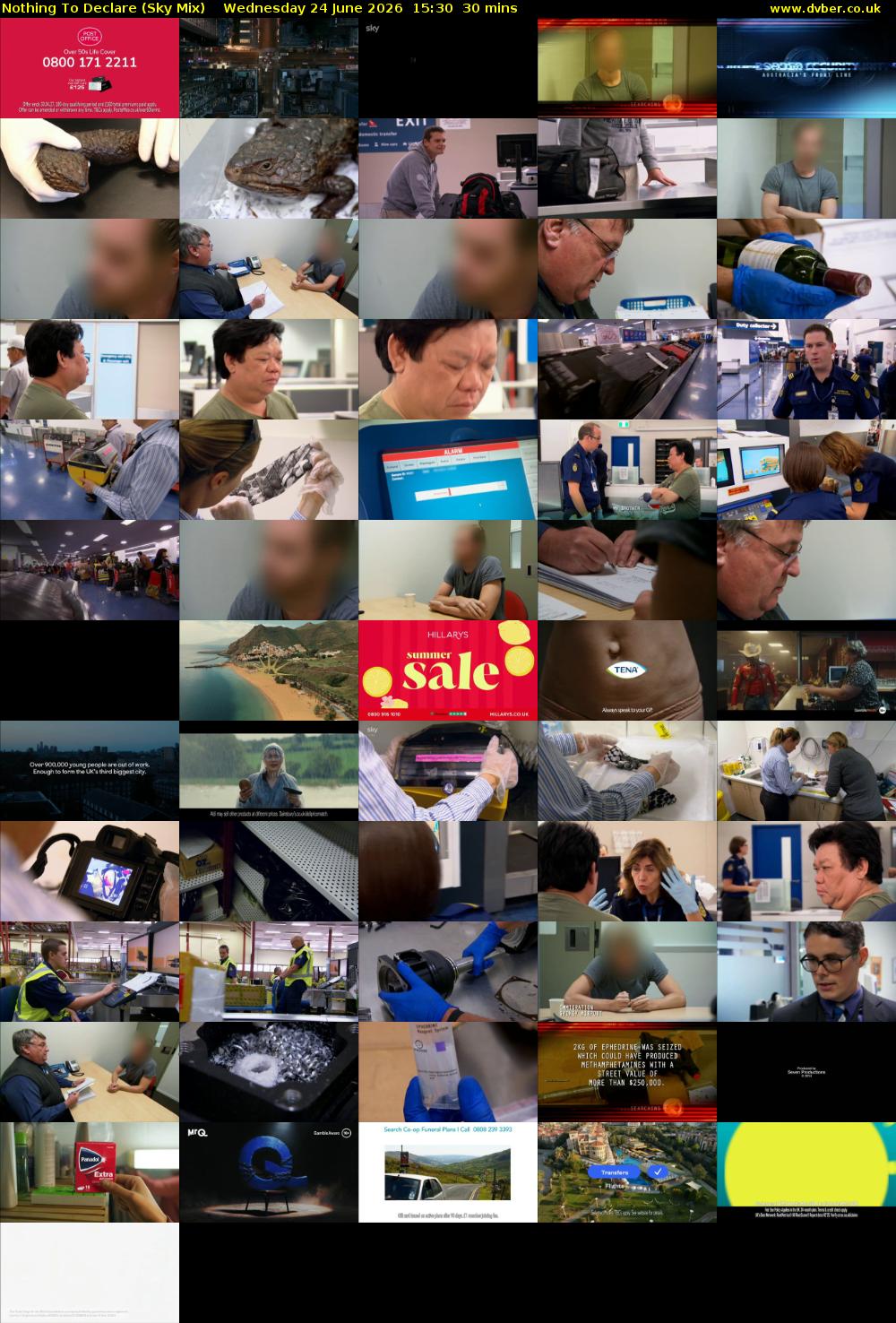 Nothing To Declare (Sky Mix) Wednesday 24 June 2026 15:30 - 16:00