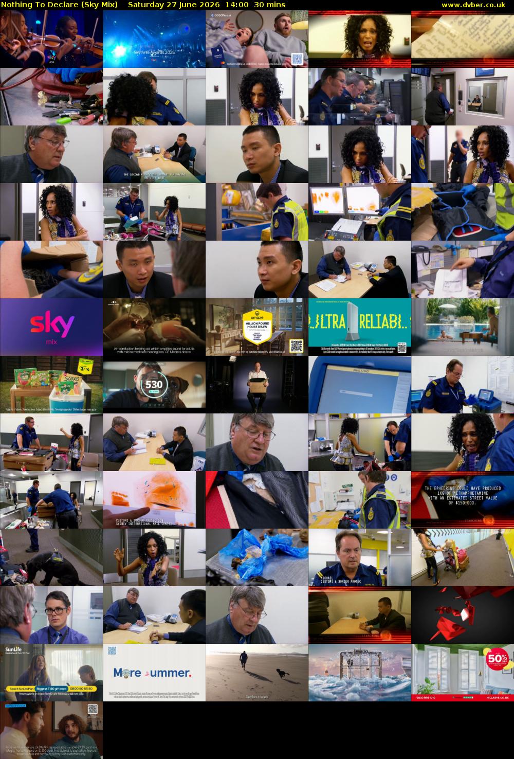 Nothing To Declare (Sky Mix) Saturday 27 June 2026 14:00 - 14:30