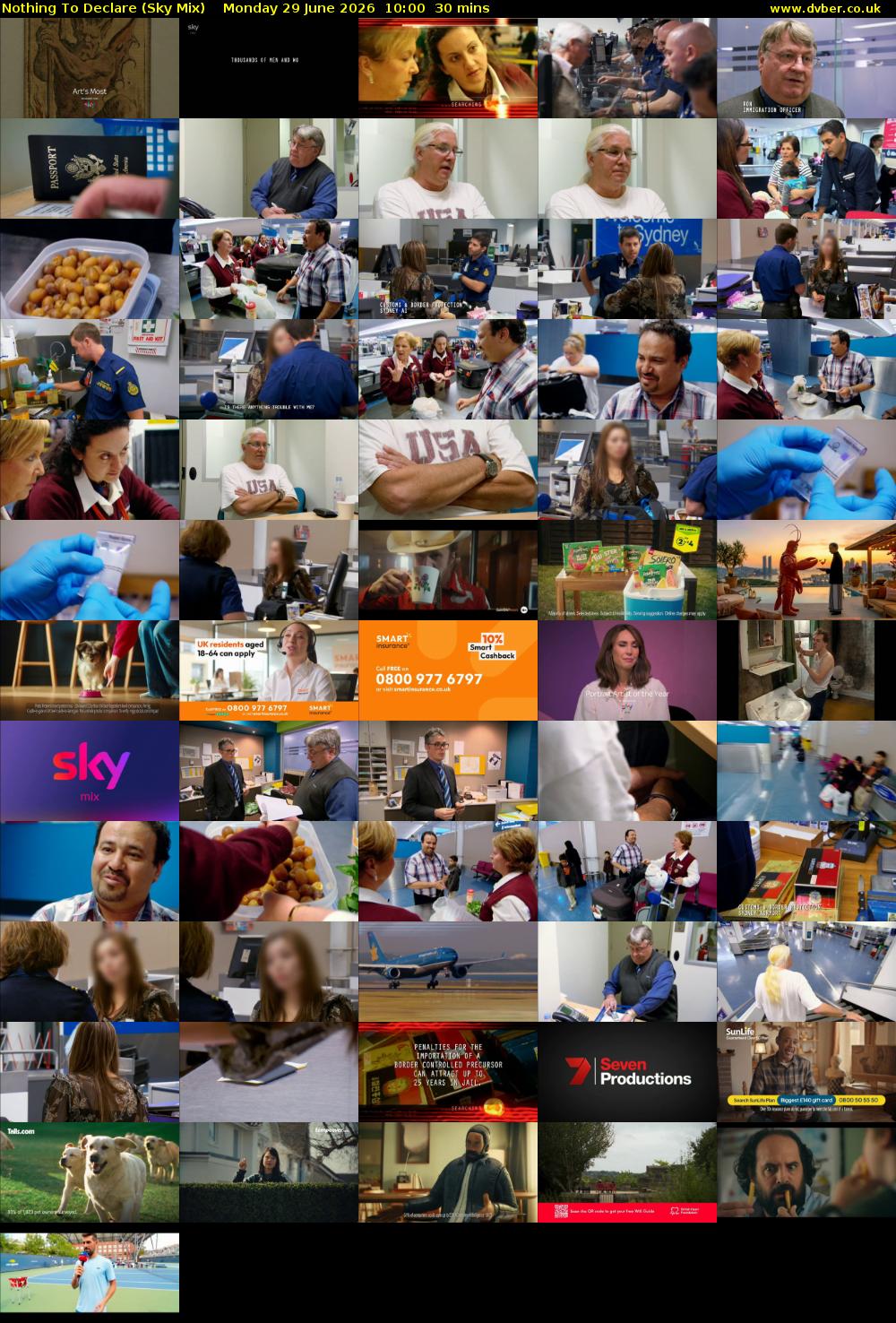 Nothing To Declare (Sky Mix) Monday 29 June 2026 10:00 - 10:30