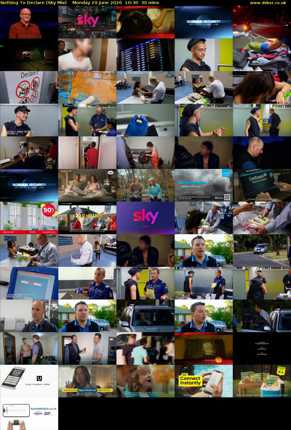 Nothing To Declare (Sky Mix) Monday 29 June 2026 10:30 - 11:00