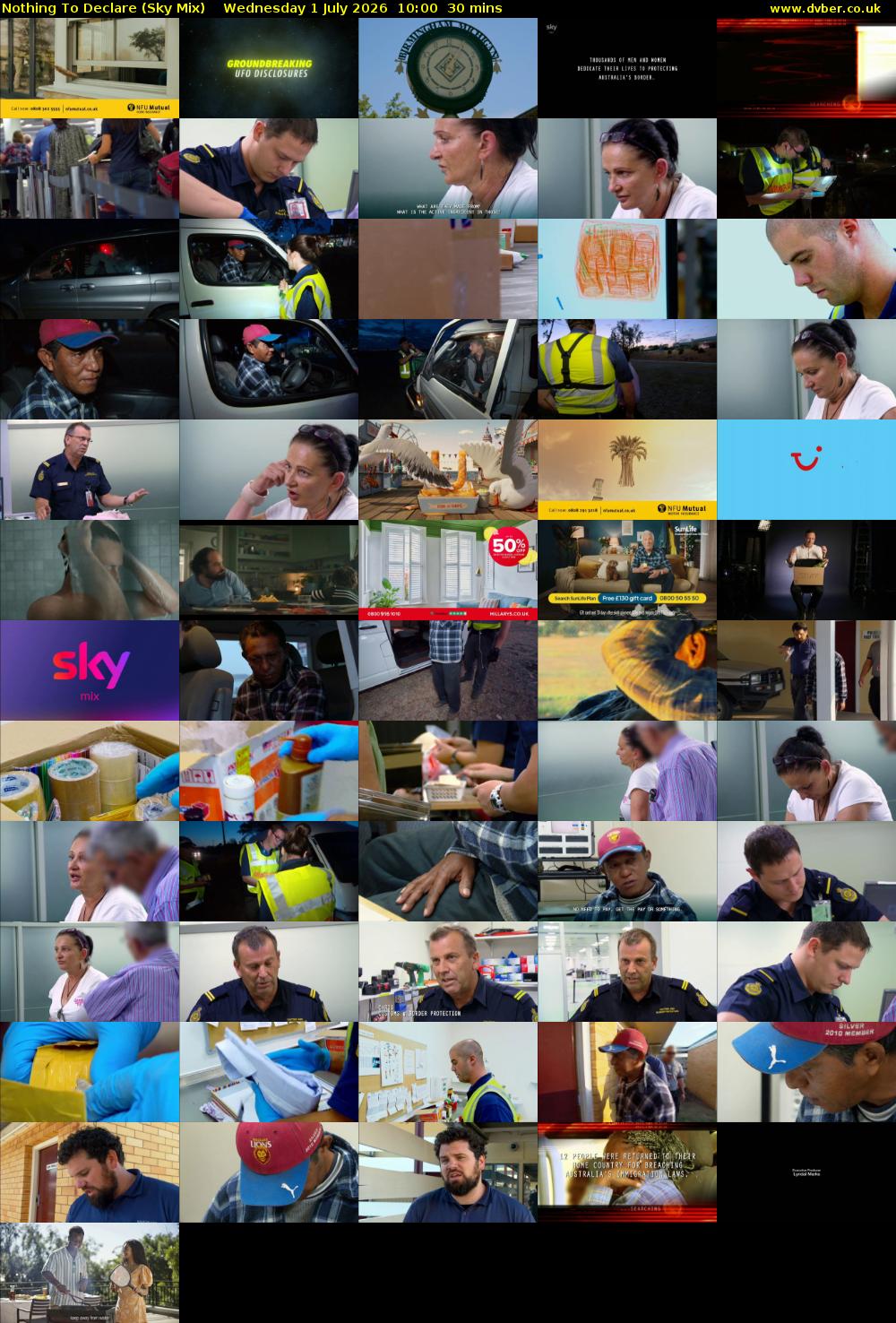 Nothing To Declare (Sky Mix) Wednesday 1 July 2026 10:00 - 10:30