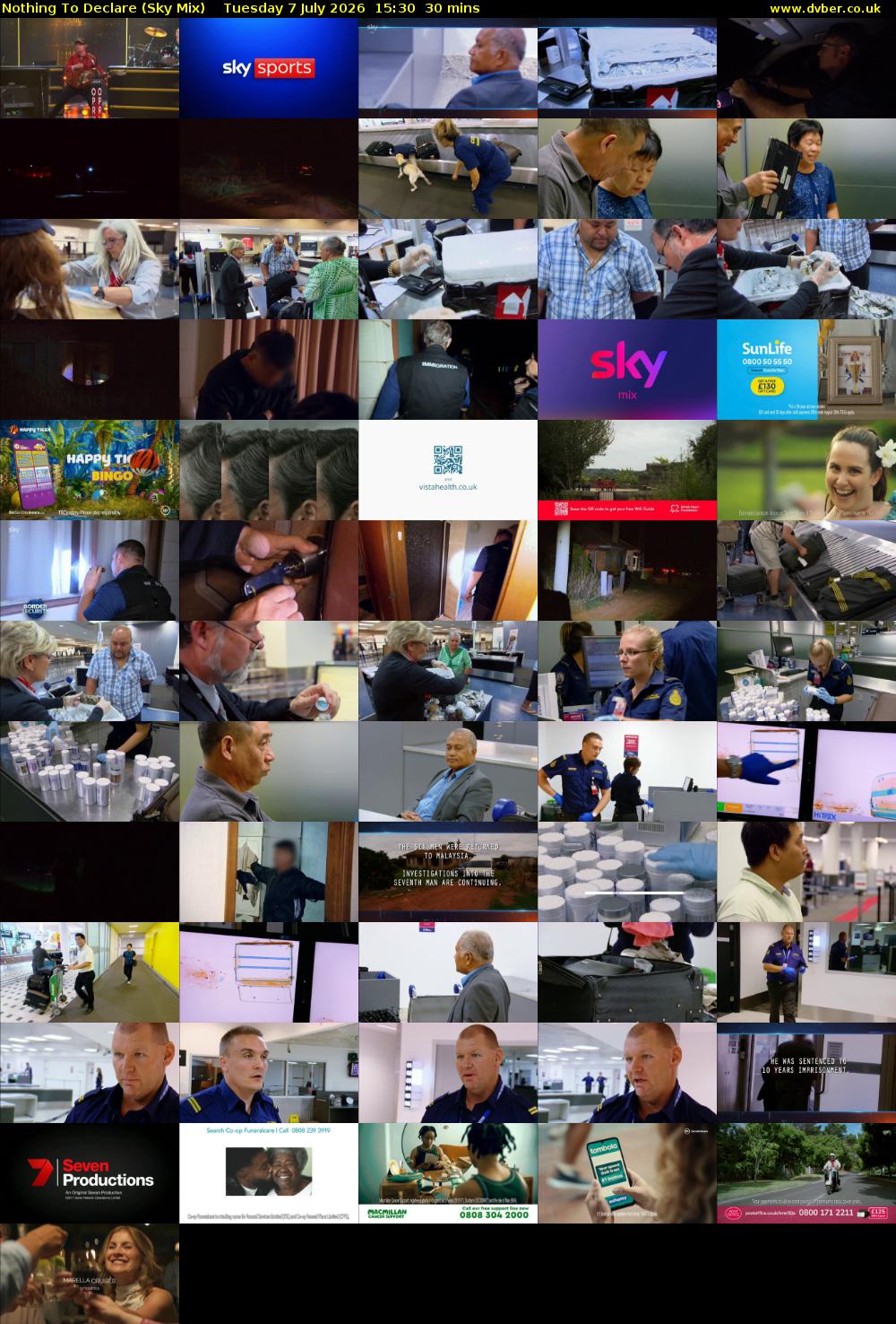 Nothing To Declare (Sky Mix) Tuesday 7 July 2026 15:30 - 16:00
