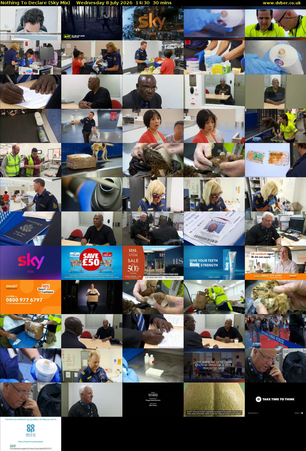 Nothing To Declare (Sky Mix) Wednesday 8 July 2026 14:30 - 15:00