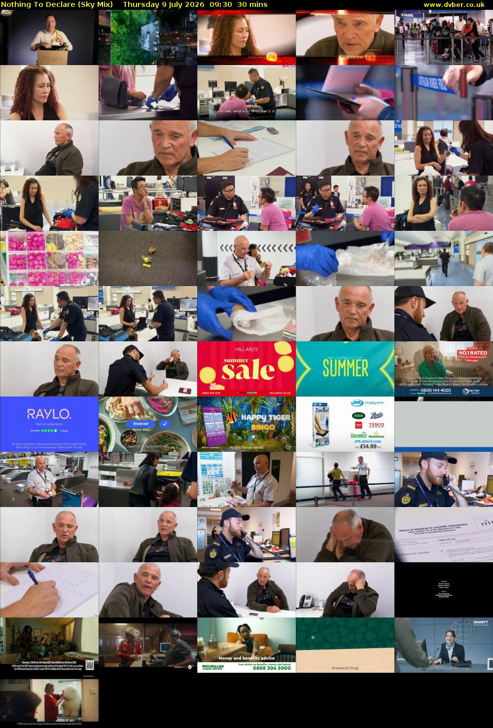Nothing To Declare (Sky Mix) Thursday 9 July 2026 09:30 - 10:00