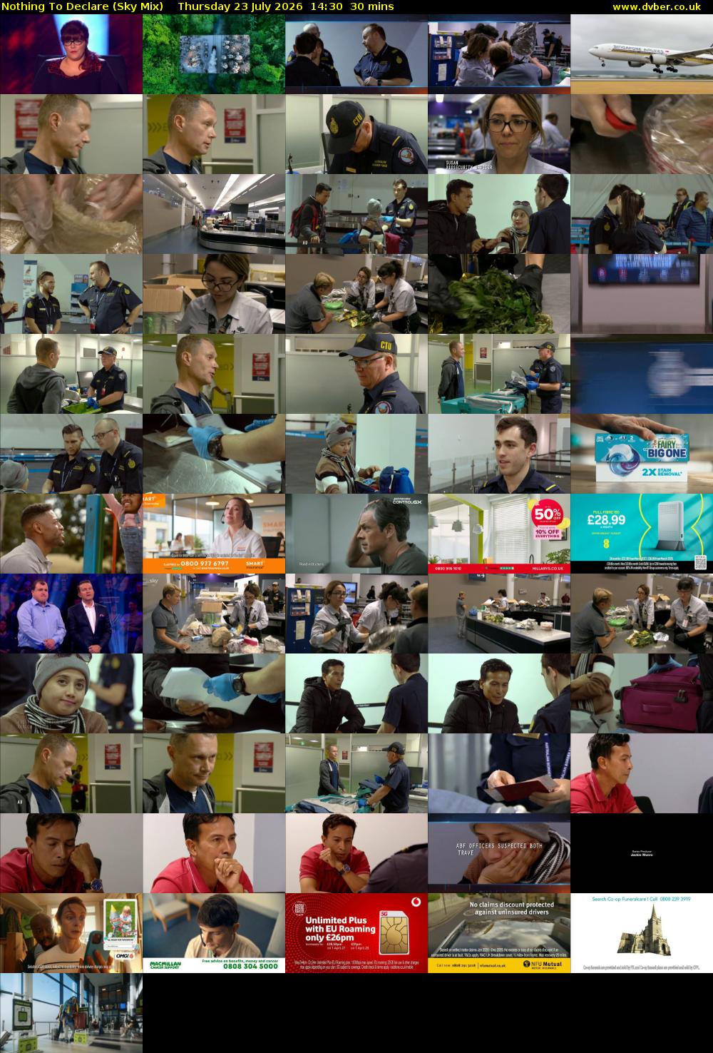 Nothing To Declare (Sky Mix) Thursday 23 July 2026 14:30 - 15:00