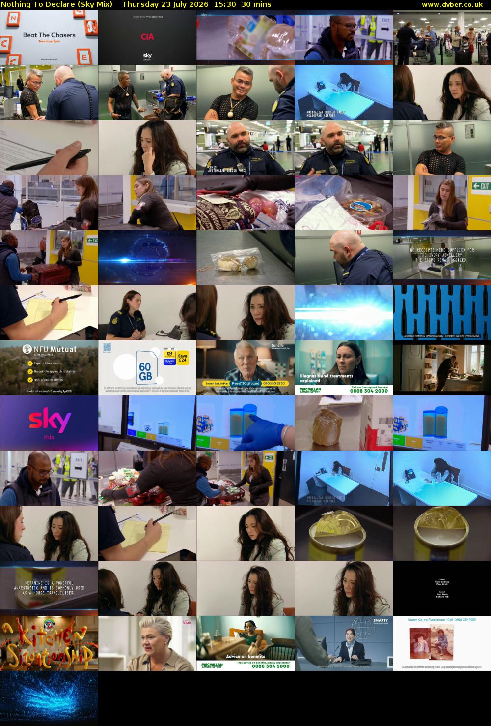 Nothing To Declare (Sky Mix) Thursday 23 July 2026 15:30 - 16:00