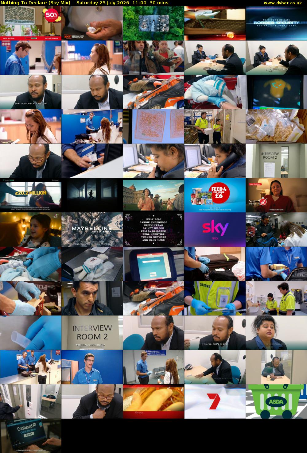 Nothing To Declare (Sky Mix) Saturday 25 July 2026 11:00 - 11:30