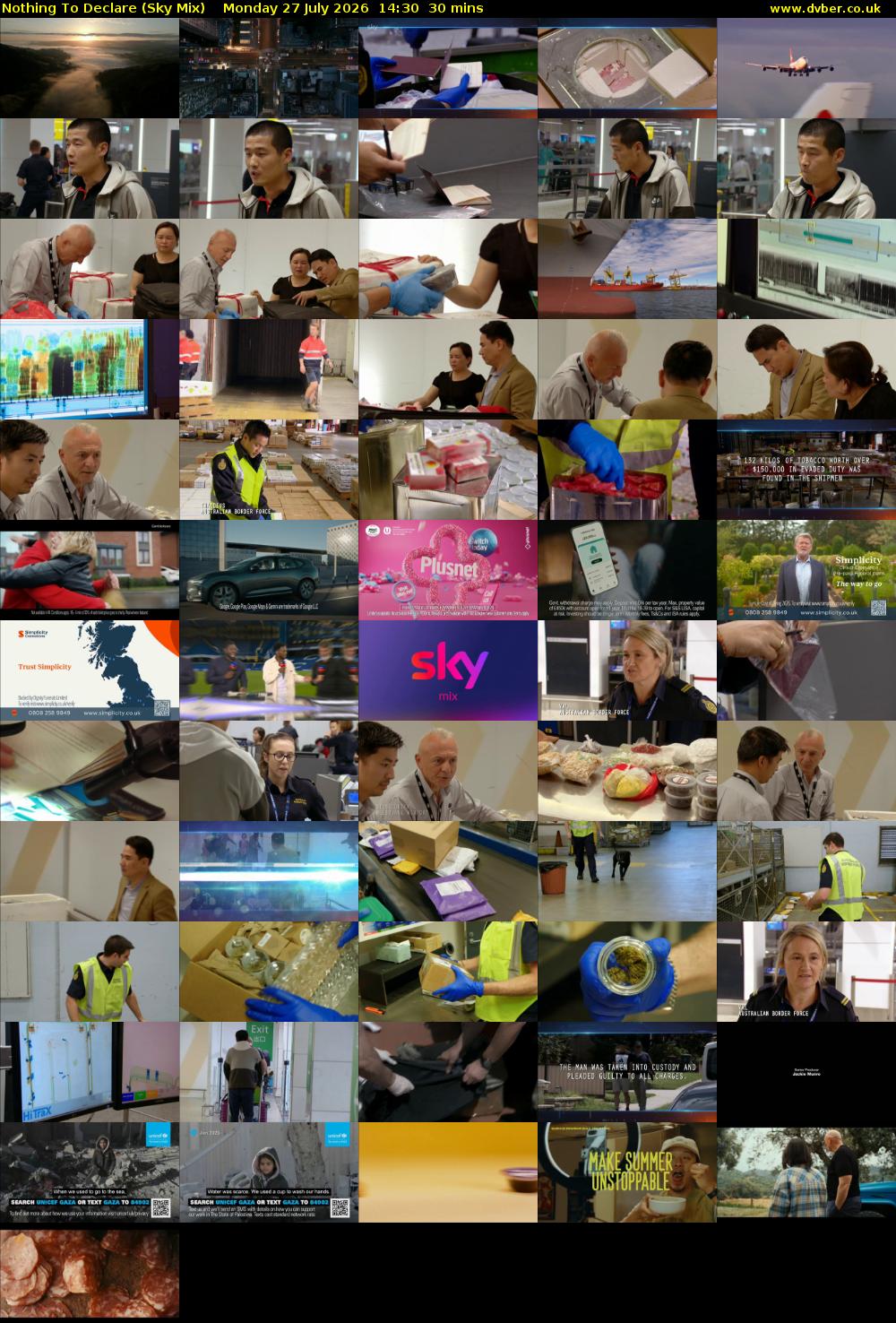 Nothing To Declare (Sky Mix) Monday 27 July 2026 14:30 - 15:00
