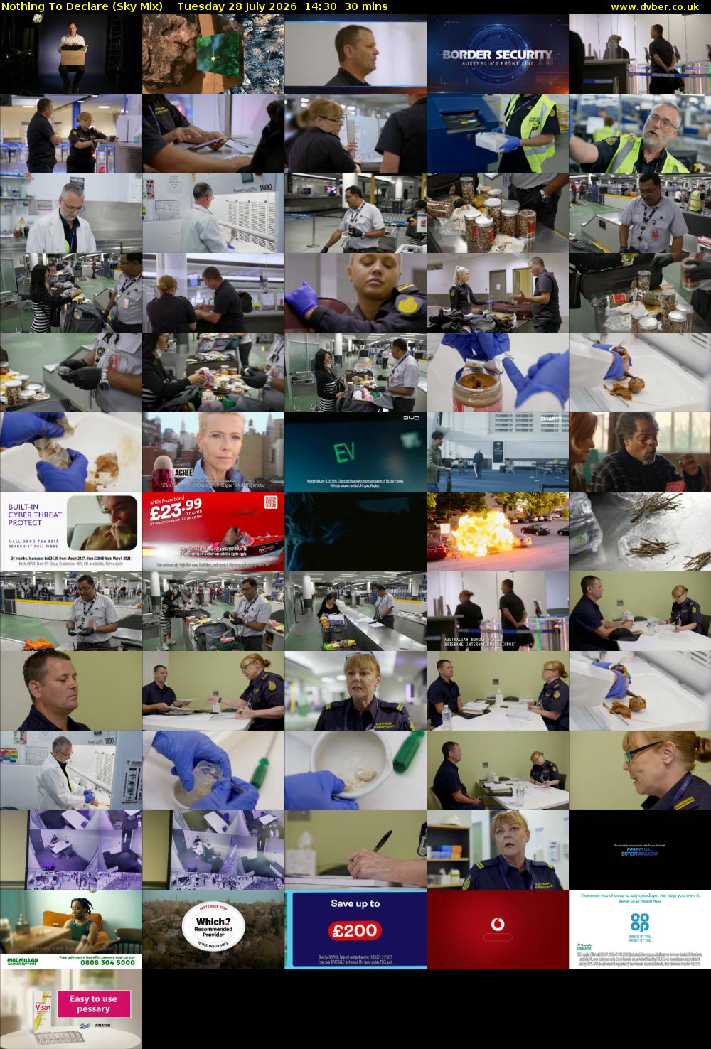 Nothing To Declare (Sky Mix) Tuesday 28 July 2026 14:30 - 15:00