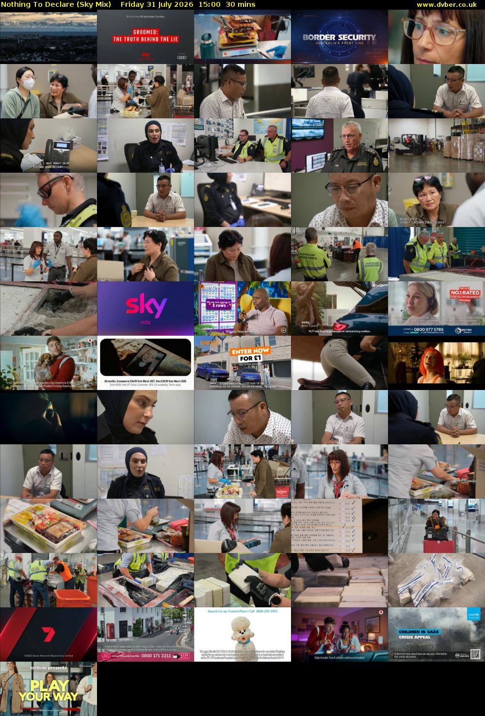 Nothing To Declare (Sky Mix) Friday 31 July 2026 15:00 - 15:30