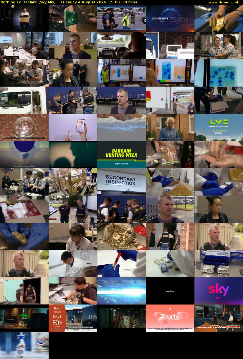 Nothing To Declare (Sky Mix) Tuesday 4 August 2026 15:00 - 15:30