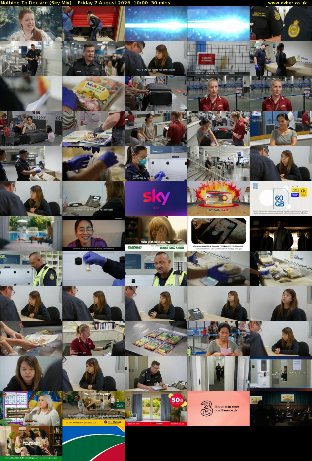 Nothing To Declare (Sky Mix) Friday 7 August 2026 10:00 - 10:30