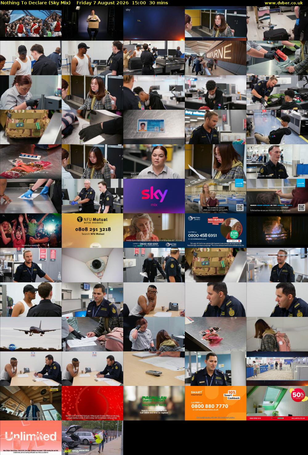 Nothing To Declare (Sky Mix) Friday 7 August 2026 09:30 - 10:00