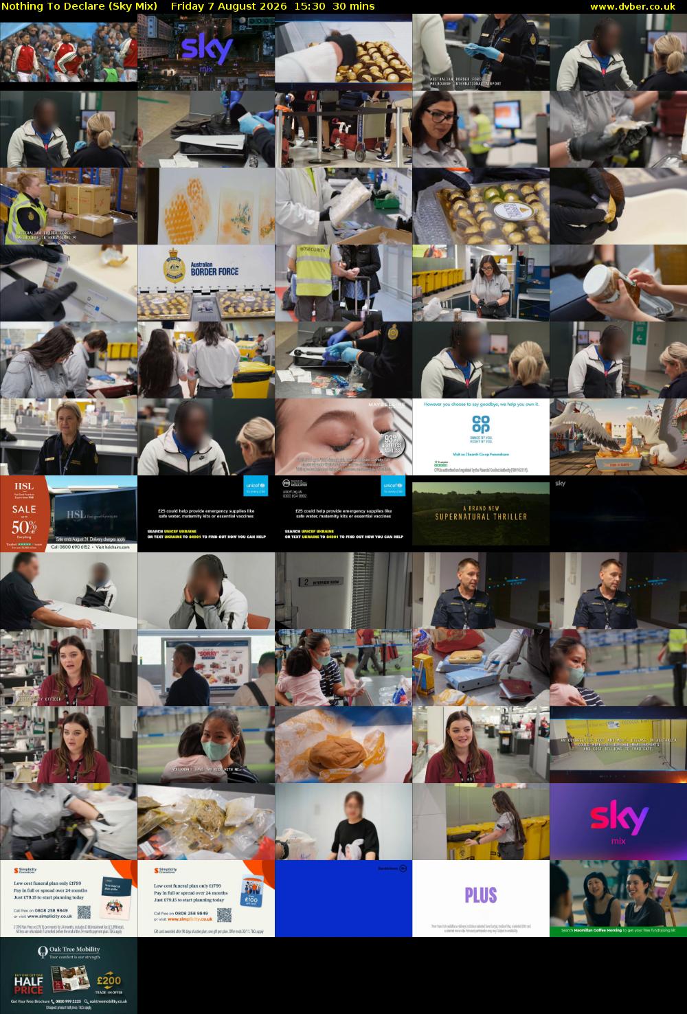 Nothing To Declare (Sky Mix) Friday 7 August 2026 15:30 - 16:00