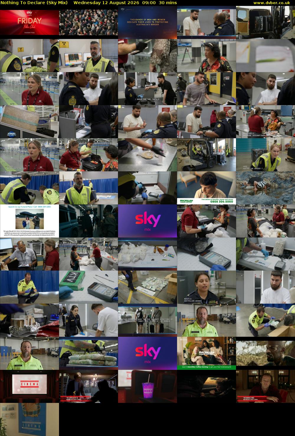 Nothing To Declare (Sky Mix) Wednesday 12 August 2026 09:00 - 09:30