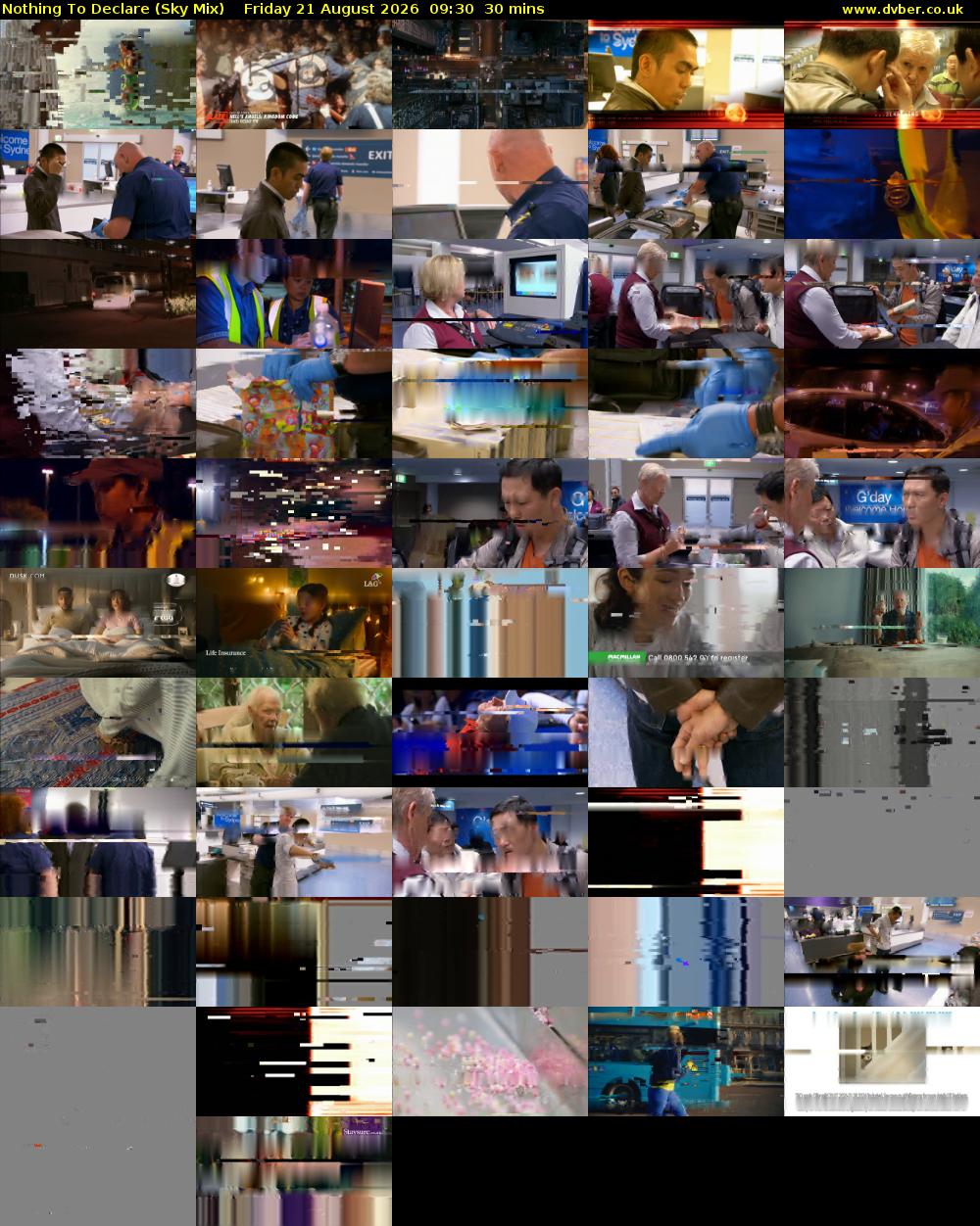 Nothing To Declare (Sky Mix) Friday 21 August 2026 09:30 - 10:00