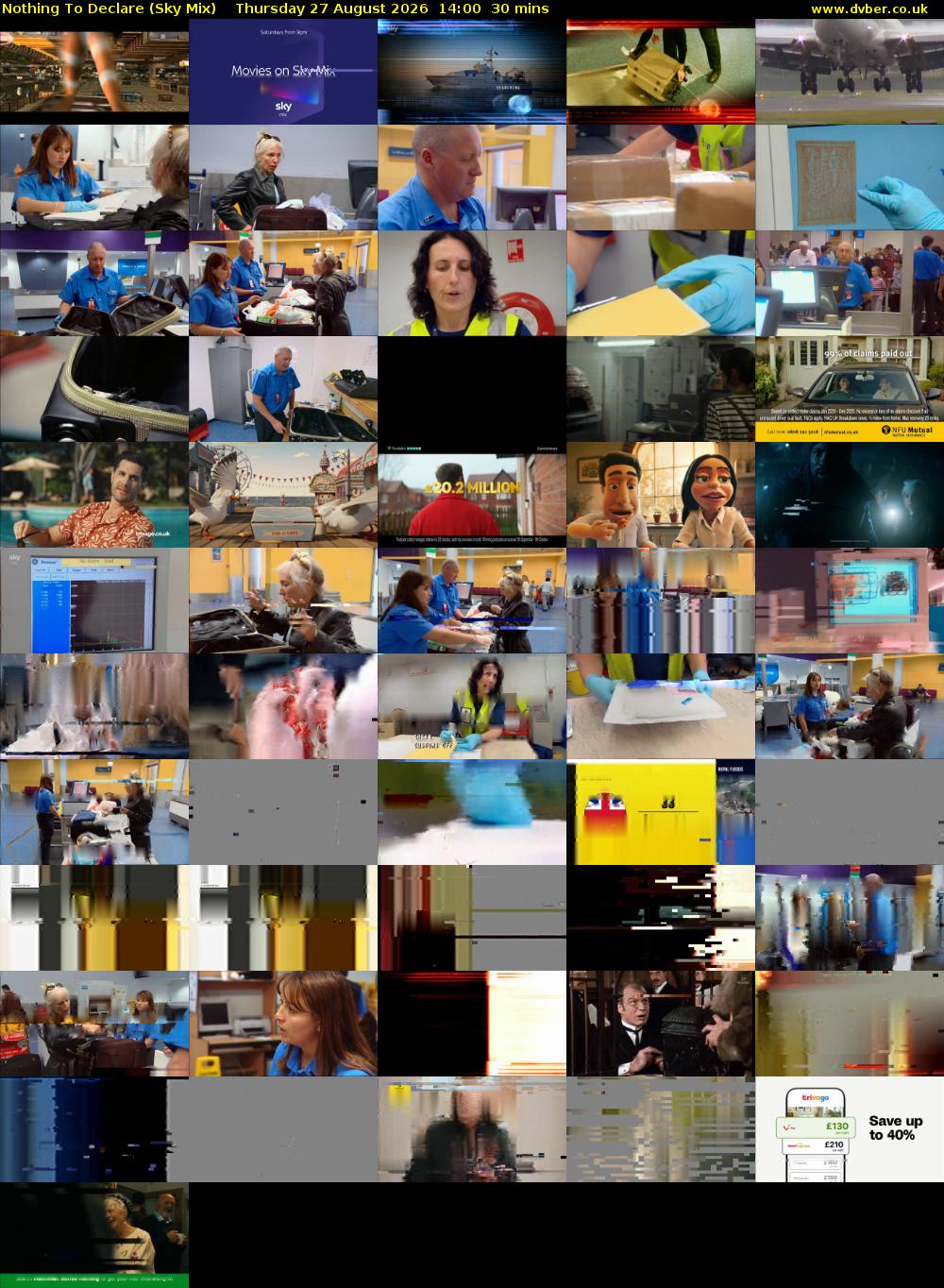 Nothing To Declare (Sky Mix) Thursday 27 August 2026 14:00 - 14:30