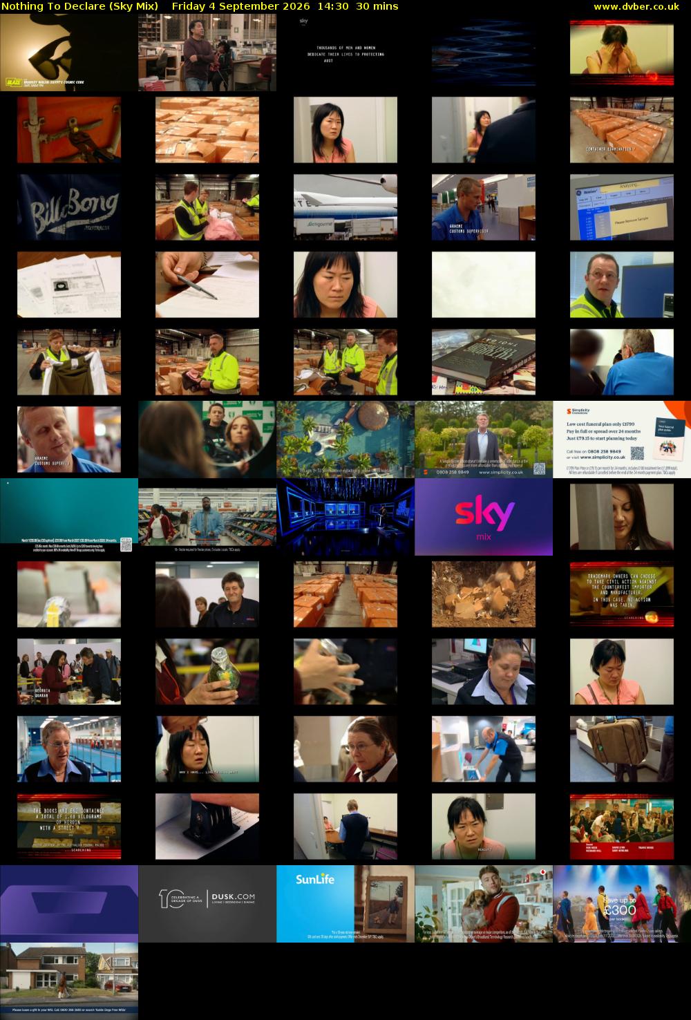 Nothing To Declare (Sky Mix) Friday 4 September 2026 14:30 - 15:00